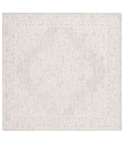 Safavieh Ebony Light Grey / Ivory EBN113 6 ft. X 6 ft. Square Rug