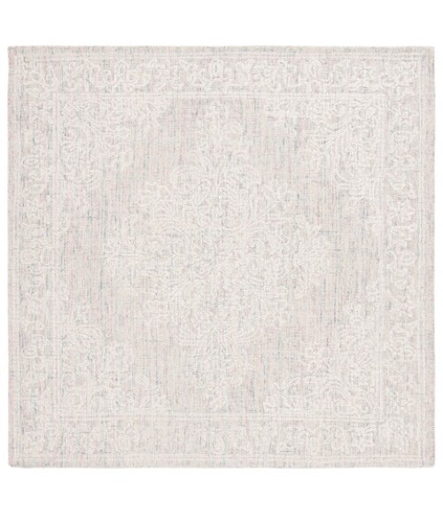 Safavieh Ebony Light Grey / Ivory EBN113 6 ft. X 6 ft. Square Rug