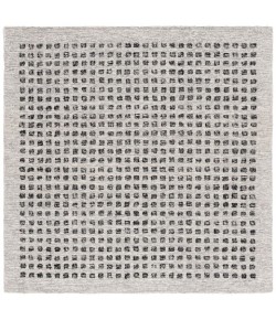 Safavieh Ebony Silver / Black EBN203 6 ft. X 6 ft. Square Rug