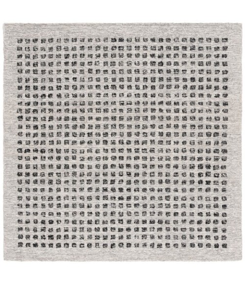 Safavieh Ebony Silver / Black Rug EBN203 6 ft. X 6 ft. Square - Rugs Town Safavieh Ebony Silver / Black EBN203 6 ft. X 6 ft. Square Rug