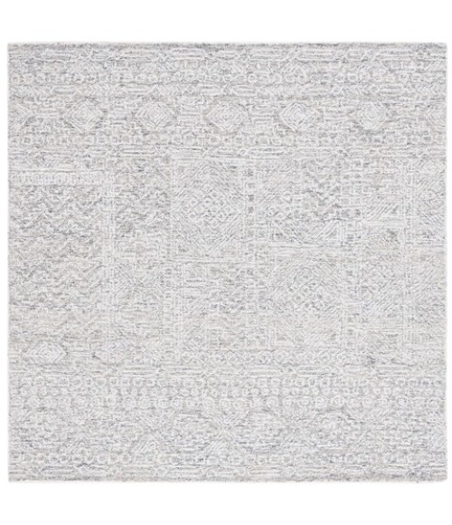 Safavieh Ebony Grey / Ivory EBN207 6 ft. X 6 ft. Square Rug