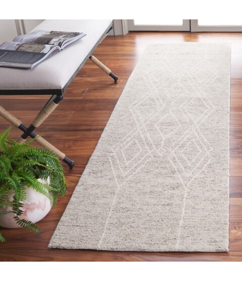 Safavieh Ebony Grey / Ivory EBN357 2 ft. 3 in. X 9 ft. Runner Rug