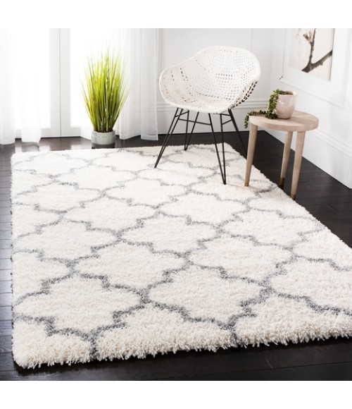 Safavieh Fontana Shag  Cream / Grey FNT818 9 ft. X 12 ft. Rectangle Rug