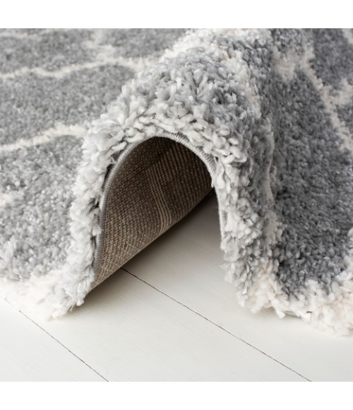 Safavieh Fontana Shag Grey / Cream Rug FNT818 5 ft. 3 in. X 5 ft. 3 in. Square - Rugs Town Safavieh Fontana Shag Grey / Cream FNT818 5 ft. 3 in. X 5 ft. 3 in. Square Rug
