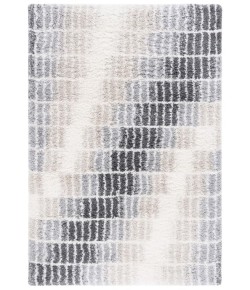 Safavieh Fontana Shag  Ivory / Grey FNT823 5 ft. 3 in. X 7 ft. 6 in. Rectangle Rug