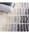 Safavieh Fontana Shag  Ivory / Grey FNT823 5 ft. 3 in. X 7 ft. 6 in. Rectangle Rug