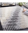 Safavieh Fontana Shag  Ivory / Grey FNT823 5 ft. 3 in. X 7 ft. 6 in. Rectangle Rug