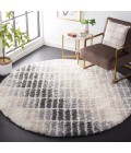 Safavieh Fontana Shag Ivory / Grey Rug FNT823 6 ft. 7 in. X 6 ft. 7 in. Round - Rugs Town Safavieh Fontana Shag Ivory / Grey FNT823 6 ft. 7 in. X 6 ft. 7 in. Round Rug