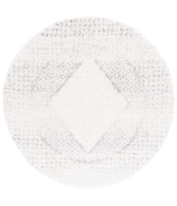 Safavieh Fontana Shag  Ivory / Grey FNT827 6 ft. 7 in. X 6 ft. 7 in. Round Rug