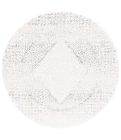 Safavieh Fontana Shag Ivory / Grey Rug FNT827 6 ft. 7 in. X 6 ft. 7 in. Round - Rugs Town Safavieh Fontana Shag Ivory / Grey FNT827 6 ft. 7 in. X 6 ft. 7 in. Round Rug