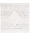 Safavieh Fontana Shag  Ivory / Grey FNT827 6 ft. 7 in. X 6 ft. 7 in. Square Rug