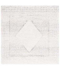 Safavieh Fontana Shag  Ivory / Grey FNT827 6 ft. 7 in. X 6 ft. 7 in. Square Rug