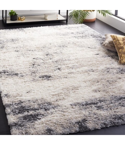 Safavieh Fontana Shag  Ivory / Grey FNT831 8 ft. X 10 ft. Rectangle Rug