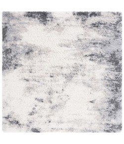 Safavieh Fontana Shag  Ivory / Grey FNT831 6 ft. 7 in. X 6 ft. 7 in. Square Rug