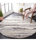 Safavieh Fontana Shag Ivory / Grey Rug FNT842 8 ft. X 8 ft. Square - Rugs Town Safavieh Fontana Shag Ivory / Grey FNT842 8 ft. X 8 ft. Square Rug