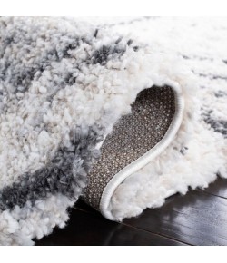 Safavieh Fontana Shag  Ivory / Grey FNT848 4 ft. X 4 ft. Round Rug