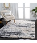 Safavieh Fontana Shag  Grey / Ivory FNT853 8 ft. X 10 ft. Rectangle Rug