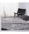 Safavieh Fontana Shag Grey / Ivory Rug FNT868 8 ft. X 10 ft. Rectangle - Rugs Town Safavieh Fontana Shag Grey / Ivory FNT868 8 ft. X 10 ft. Rectangle Rug