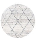 Safavieh Fontana Shag  Grey / Ivory FNT886 4 ft. X 4 ft. Round Rug