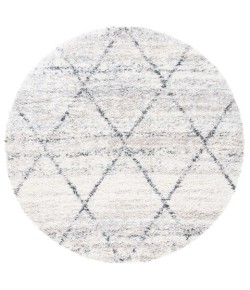 Safavieh Fontana Shag  Grey / Ivory FNT886 3 ft. X 3 ft. Round Rug