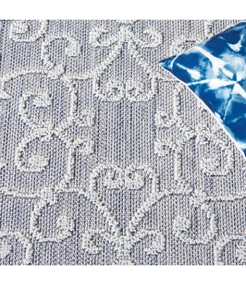 Safavieh Global Blue / Grey GLB204 2 ft. 2 in. X 8 ft. Runner Rug
