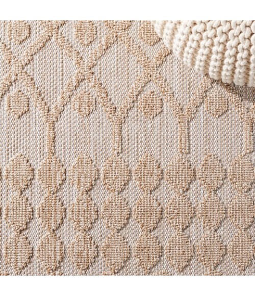 Safavieh Global Beige / Brown GLB206 6 ft. 7 in. X 6 ft. 7 in. Round Rug