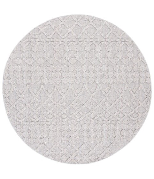 Safavieh Global Grey / Ivory GLB206 6 ft. 7 in. X 6 ft. 7 in. Round Rug