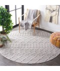 Safavieh Global Grey / Ivory GLB206 6 ft. 7 in. X 6 ft. 7 in. Round Rug