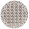 Safavieh Global Beige / Dark Beig GLB208 6 ft. 7 in. X 6 ft. 7 in. Round Rug