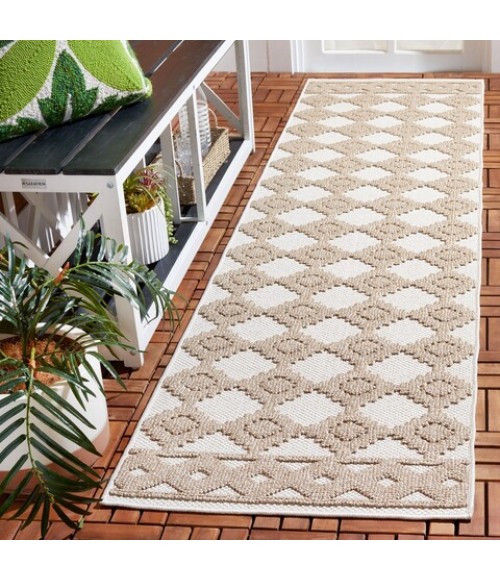 Safavieh Global Beige / Brown GLB208 2 ft. 2 in. X 8 ft. Runner Rug