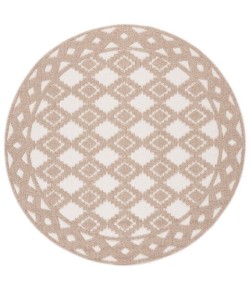 Safavieh Global Beige / Brown GLB208 6 ft. 7 in. X 6 ft. 7 in. Round Rug