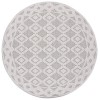Safavieh Global Grey / Ivory GLB208 6 ft. 7 in. X 6 ft. 7 in. Round Rug