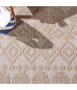 Safavieh Global Beige / Brown GLB214 6 ft. 7 in. X 6 ft. 7 in. Round Rug