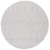 Safavieh Global Grey / Ivory GLB214 6 ft. 7 in. X 6 ft. 7 in. Round Rug