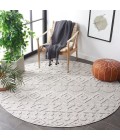Safavieh Global Grey / Ivory GLB214 6 ft. 7 in. X 6 ft. 7 in. Round Rug