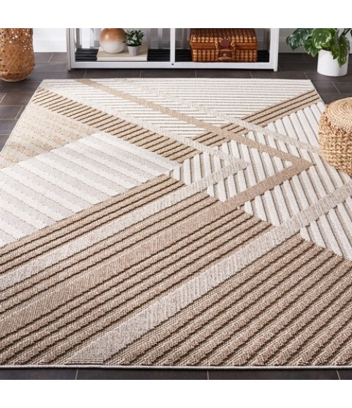 Safavieh Global Beige / Light Beige GLB220 4 ft. X 6 ft. Rectangle Rug
