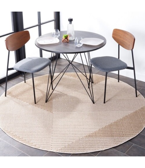 Safavieh Global Beige / Ivory GLB400 6 ft. 7 in. X 6 ft. 7 in. Round Rug