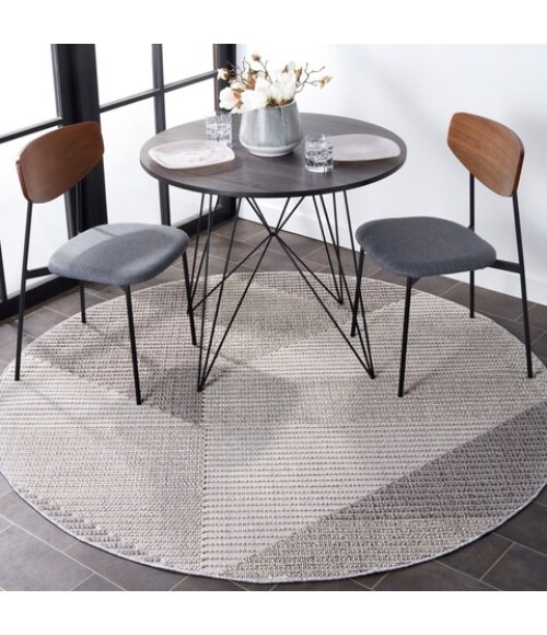 Safavieh Global Light Grey / Grey GLB400 6 ft. 7 in. X 6 ft. 7 in. Round Rug