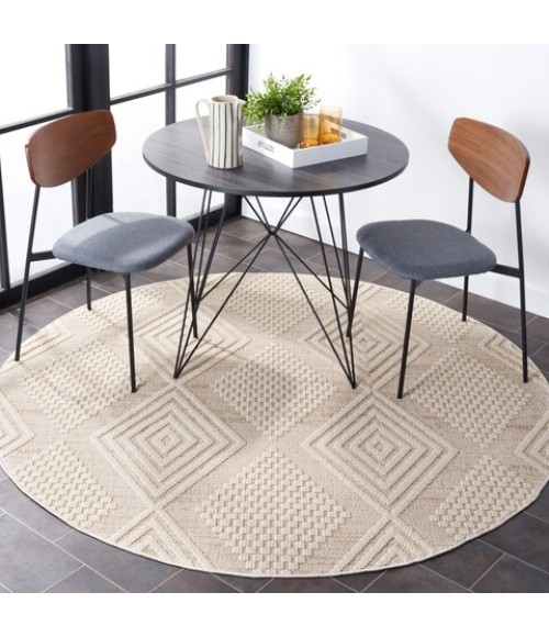 Safavieh Global Beige / Ivory Rug GLB410 6 ft. 7 in. X 6 ft. 7 in. Round - Rugs Town Safavieh Global Beige / Ivory GLB410 6 ft. 7 in. X 6 ft. 7 in. Round Rug