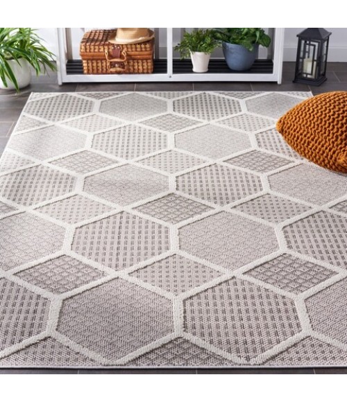 Safavieh Global Grey / Ivory Rug GLB414 8 ft. X 10 ft. Rectangle - Rugs Town Safavieh Global Grey / Ivory GLB414 8 ft. X 10 ft. Rectangle Rug