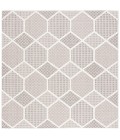 Safavieh Global Grey / Ivory GLB414 6 ft. 7 in. X 6 ft. 7 in. Square Rug