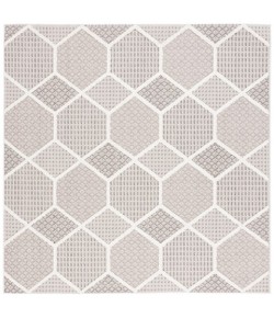 Safavieh Global Grey / Ivory GLB414 6 ft. 7 in. X 6 ft. 7 in. Square Rug
