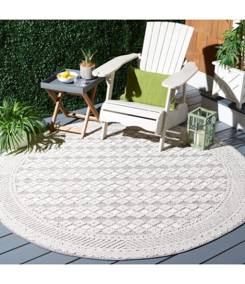 Safavieh Global Light Grey / Dark Grey Rug GLB864 6 ft. 7 in. X 6 ft. 7 in. Round - Rugs Town Safavieh Global Light Grey / Dark Grey GLB864 6 ft. 7 in. X 6 ft. 7 in. Round Rug