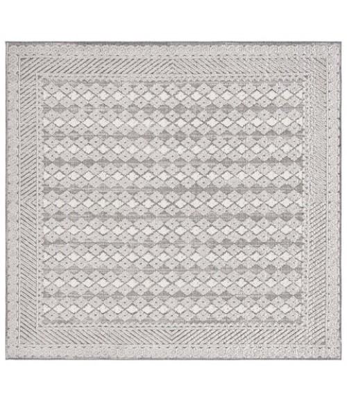 Safavieh Global Light Grey / Dark Grey Rug GLB864 6 ft. 7 in. X 6 ft. 7 in. Square - Rugs Town Safavieh Global Light Grey / Dark Grey GLB864 6 ft. 7 in. X 6 ft. 7 in. Square Rug