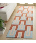 Safavieh Genre Light Blue / Rust GRE102 2 ft. 3 in. X 8 ft. Runner Rug