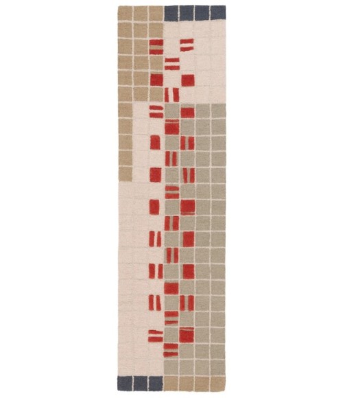 Safavieh Genre Grey / Red Rug GRE206 2 ft. 3 in. X 8 ft. Runner - Rugs Town Safavieh Genre Grey / Red GRE206 2 ft. 3 in. X 8 ft. Runner Rug