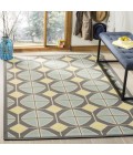 Safavieh Hampton Dark Grey / Light Blue HAM510 4 ft. X 6 ft. Rectangle Rug