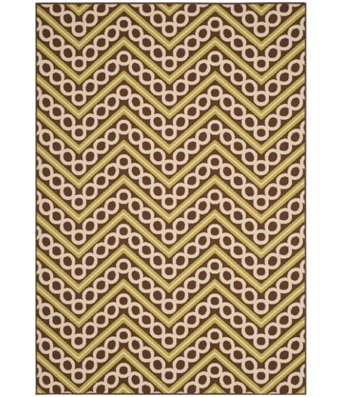 Safavieh Hampton Brown / Ivory HAM513 6 ft. 7 in. X 9 ft. 6 in. Rectangle Rug