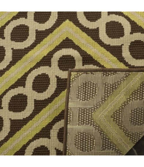 Safavieh Hampton Brown / Ivory HAM513 6 ft. 7 in. X 9 ft. 6 in. Rectangle Rug