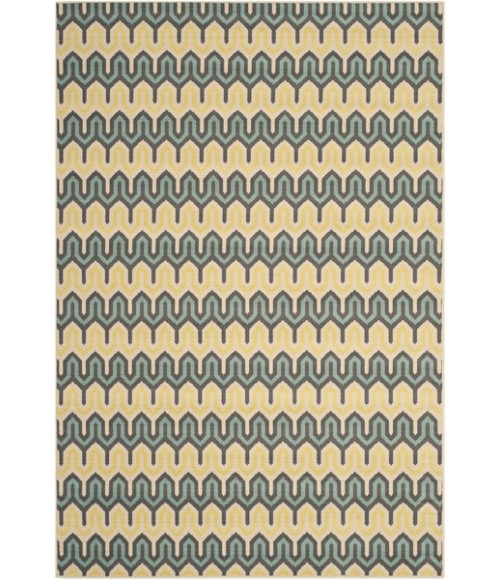 Safavieh Hampton Green / Light Blue HAM516 8 ft. X 11 ft. Rectangle Rug